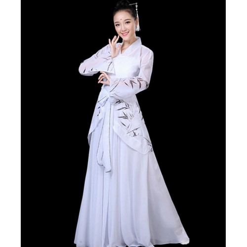 Women's chinese folk dance costumes hanfu fairy princess drama photography cosplay dress
